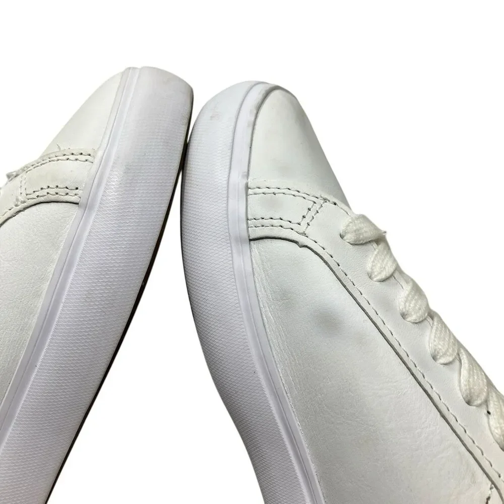 Lacoste Sneakers‎ Womens 7.5 White Leather Powercourt Preppy Americana Red Blue